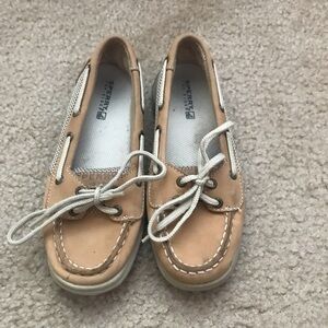 Sperry Tan Kids Boat Shoes